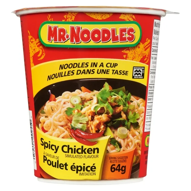 NOUILLE MR NOODLES CUP POULET PIQUANT 64G