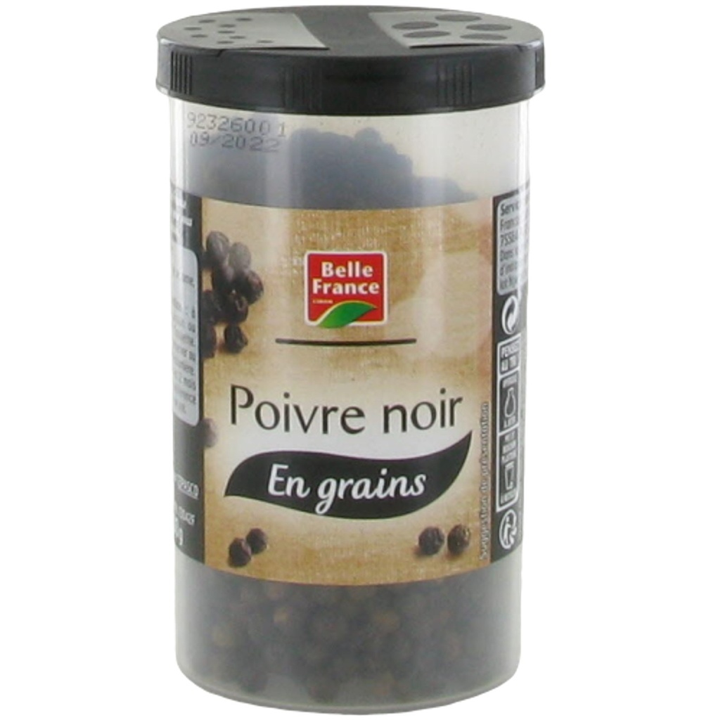 POIVRE NOIR GRAIN TUBO BELLE FRANCE 100G