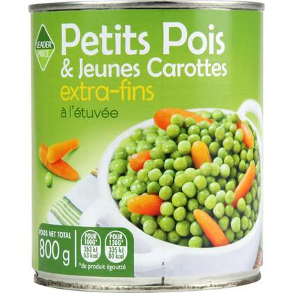 [PPCGC800] PETIT POIS CAROTTE GN CGC 800G